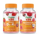 ויטמין D3 + ויטמין K2 ילדים + Magnesium ילדים, חניכיים Bundle - גדול Tasting, ויטמין תוסף, Gluten Free, GMO חינם, Chewable Gummy