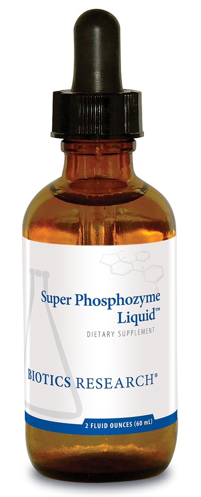 Biotics Research Super Phosphozyme נוזל - זרחן בנוזל, אלקטרוליטים, עצמות בריאות ושיניים, ייצור חלבונים, תמיכה באנרגיה, 40mg / Drop, 2 Fl Oz