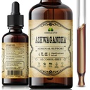 תוספי Ashwagandha - אורגני Withania Somnifera Root Extracts - Natural Stress Relief, Mood Booster, Sleep Aid & Calming Support - Non-GMO, Formula - 4 fl oz