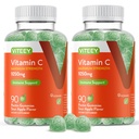 Viteey Chewable ויטמין Cmies למבוגרים - 1050 מקסימלי כוח Immune תוסף - טבעוני, גלטן חינם - 180 הרוזן