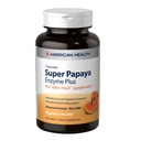 American Health Super Papaya Enzyme Plus - 180 טבליות Chewable - תוספת After-Meal - Non-GMO - 60 משרתים