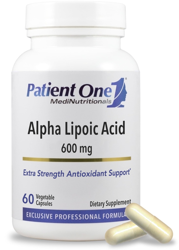 מטופל אחד Alpha Lipoic Acid (ALA) 600 מ"ג | תוסף Antioxidant לתמיכה ב- Nerve and Liver Health *