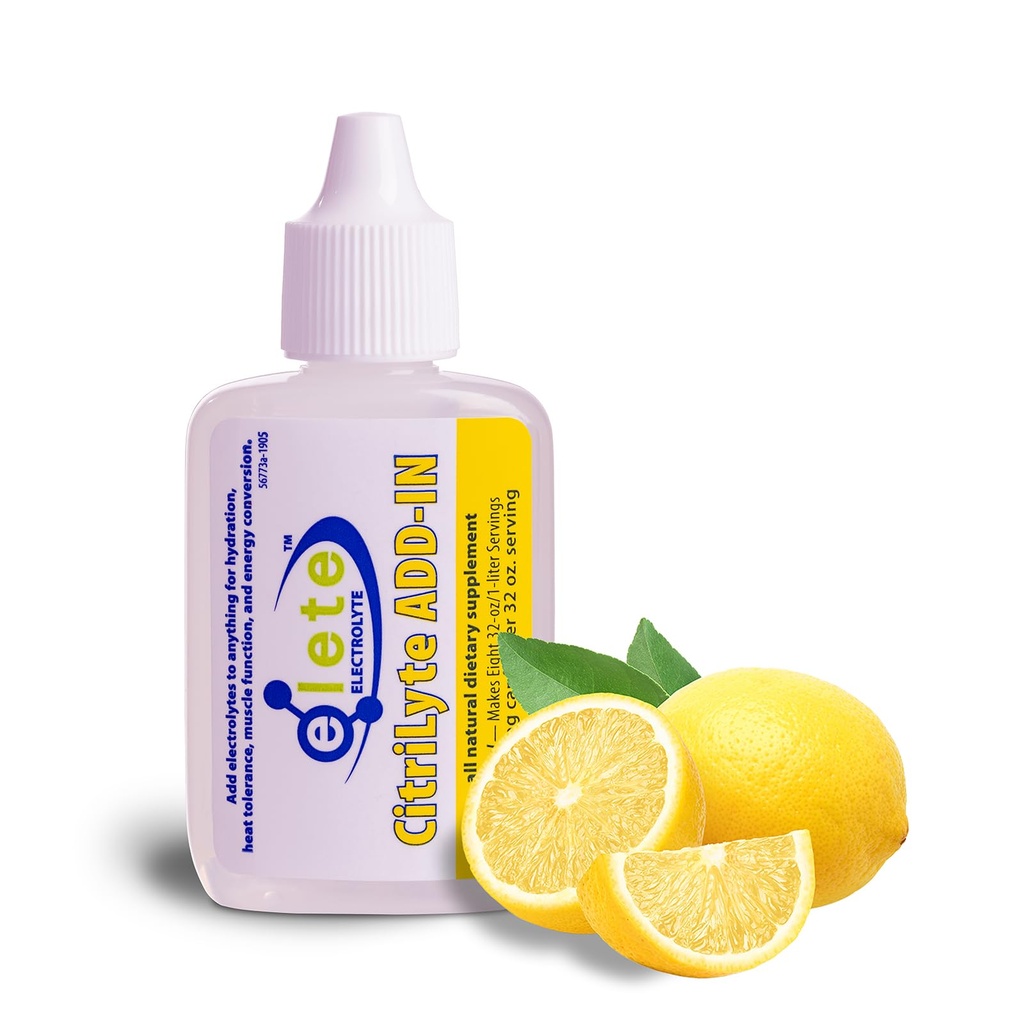 altete CitriLyte Electrolyte Add-in hydrotion טיפות | Sodium, Magnesium, Potassium & Trace מינרליםs | Slight Lemon Flavor | Cramp הקלה | Transform Any Drink into a Sports Drink, 24.6 mL LL LL