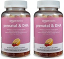 יסודות טרום לידתי ו DHA חניכיים, Rasberry & Lemon Flavor, 90 Count (לשעבר Solimo)