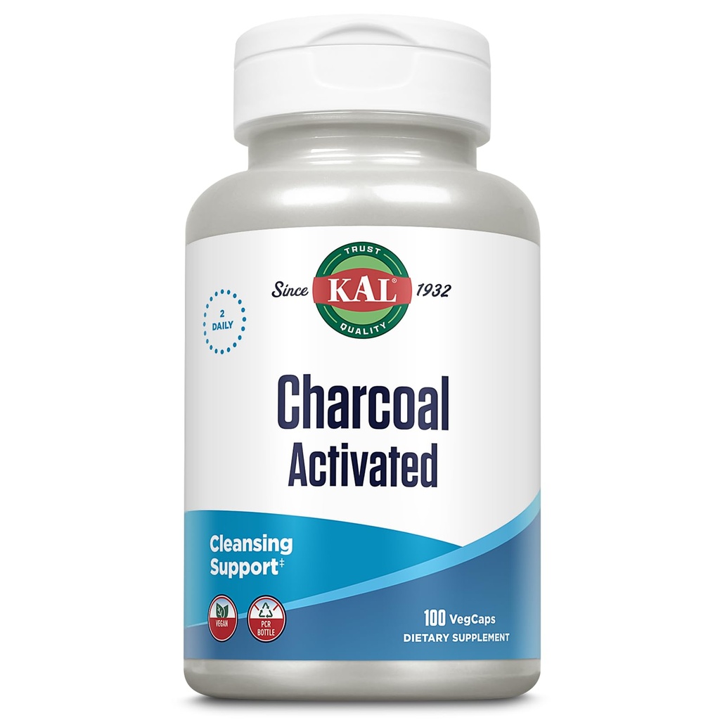KAL Charcoal, מופעל קוקוס Shell 280 מ"ג