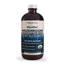 MycoMax Mushroom Complex - 70% Beta Glucans, Max Potency Mushroom תוסף, US Grown + Ultra Extraction - Lions Mane, Cordyceps, Reishi & More - מקדם את ההכרה, חסינות, אנרגיה - 8 oz.