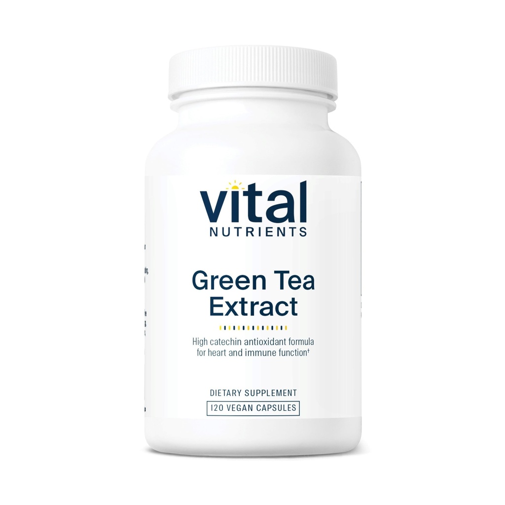 Vital Foodsents Green Tea Extracting 550 מ"ג | Foent Antioxidant for Heart & Immune Health* | Polyphenols תוסף עם EGCG | Gluten, Milk, Soy Free | Non-GMO | 120 קפסולות