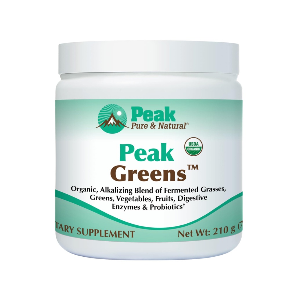 Peak Pure & Natural Peak Greens לתמוך pH Balance ו Alkalinity