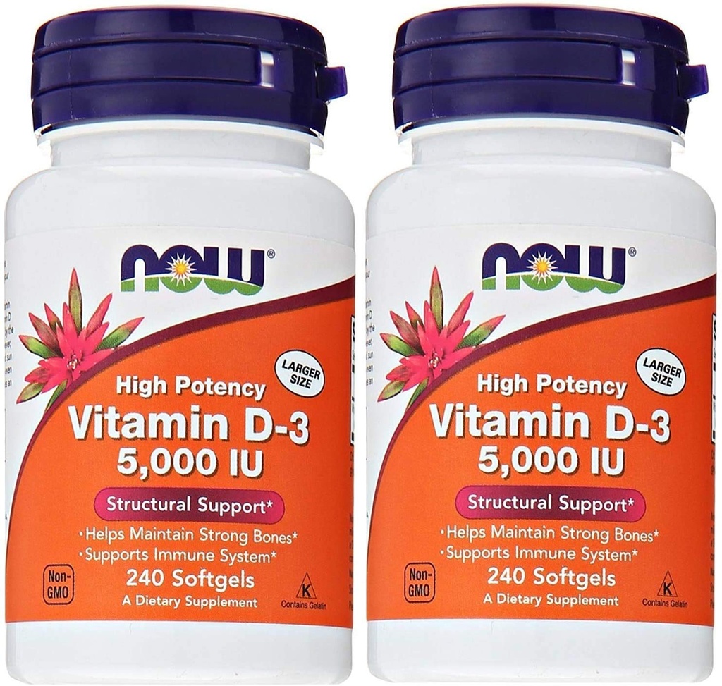 Now Foods ויטמין D35,000 IU, 240 רכות (Pack of 2)