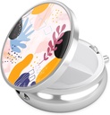 Nipichsha Pill Box, Small Pill Case for Purse & Pocket, Cool Travel Medicineer, Portable Medicine Container Holder to Hold ויטמינים, תרופות, שמן דגים ותוספים, Floral Fantasy