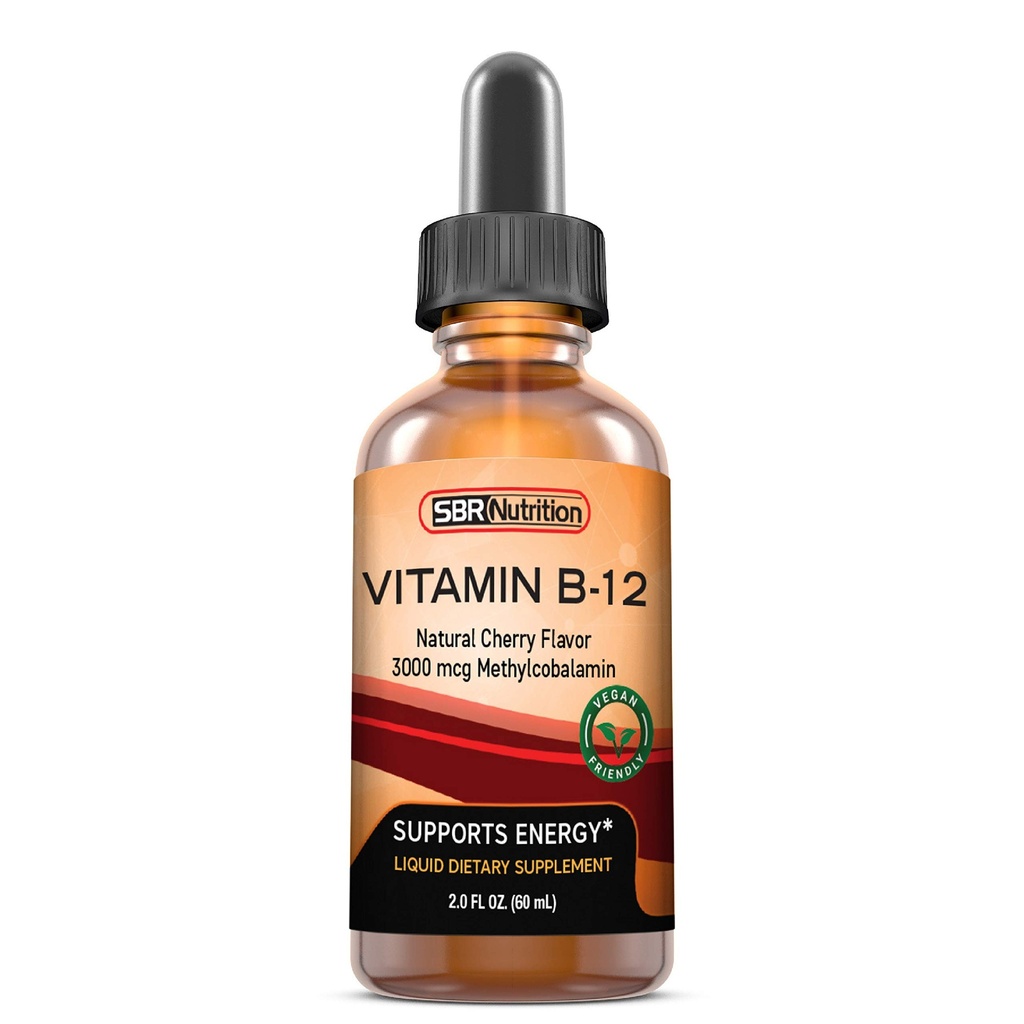 ויטמין B12 טיפות נוזליות sublingual - Methyhydrobalamin, VIT B 12 תומך אנרגיה, מקס Absorption, 3000mcg Per המשרתת, 60 משרתים, Non-GMO, ידידותי טבעוני, Manufactured בארצות הברית
