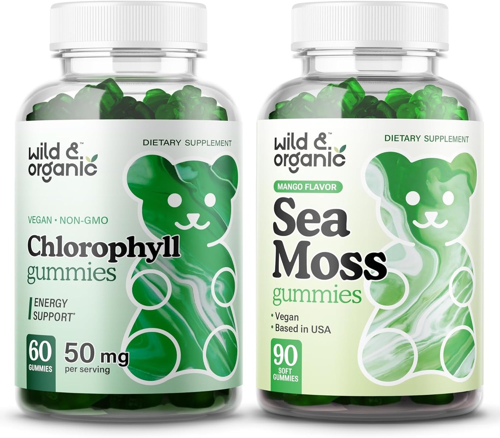 Wild & Organic Chlorophyll Gummies & Sea Moss חניכיים