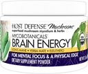 Host Defense MycoBotanicals Brain Energy* אבקה - Brain & Focus Support Supplement with Lion's Mane Mushroom - תוספת תזונתית עם Yerba Mate לתמיכה באנרגיה - 3.5 ozשרתים (33s)