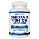 Arazo Nutrition Wild תפס אומגה 3 שמן דגים - 90 Soft Gels - 4,080 מ"ג גבוה EPA 1200 מ"ג DHA 900 מ"ג לימון פלפור ברפסום Softgels