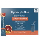 hydrlyte Liver תומך + אלקטרוליט לערבב עם שביל חלב, Turmeric, ג'ינג'ר, Prickly Pear, תמצית תה ירוק פורמולה עבור Rehydration מהירה (Blood Orange, 20 Packets)