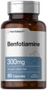 Horbäach Benfotiamine 300 מ"ג | 60 קפסולות | Non-GMO,ten Gluten Free Supplement