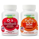 ילדים Multivitamin Chewables + Iron 10mg + ויטמין C Chewables Bundle