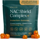 סוכר ללא סוכר NACmies (Immune Support Complex) N-Acetylsteine, ויטמין C & Zinc - תמיכה בריאות הנשימה, Liver Detox & ניקויse, Kidney Function, NAC לילדים ומבוגרים - טבעוני טבעוני
