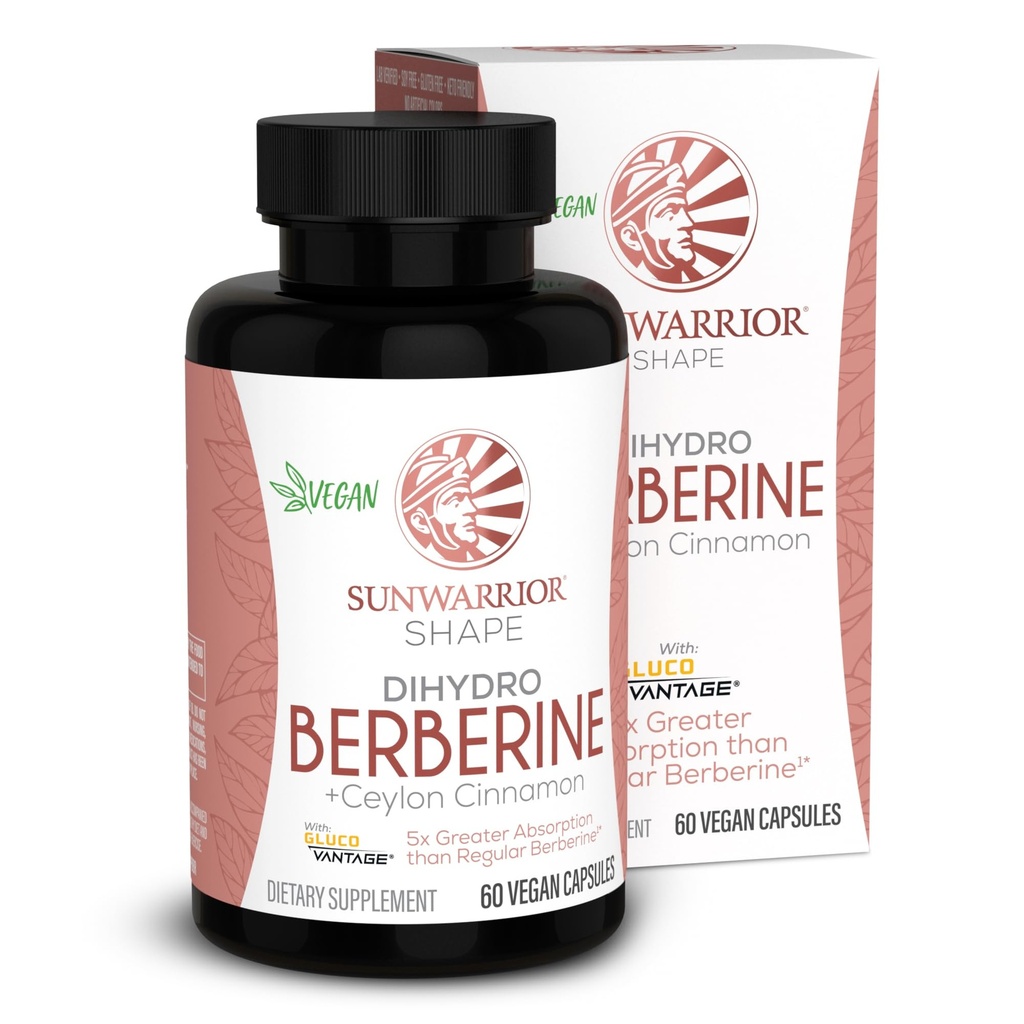 Sunwarrior Berberine תוספת Ceylon Cinnamon DihydroBerberine קפסולות 60 Countבק 30 משרתים