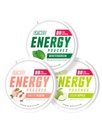 גרינס אנרגיה Pouches - Natural Caffeine Pouches - מכיל B-Vitamins, סוכר חינם, ו 0 קלוריות - 80mg של Caffeine בכל Pouch - ירוק, Peach, & Sour Apple - 3 Pack, 15 Pouches Per Can Can Can
