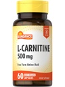 Sundance L-Carnitine Tartrate תוסף 500 מ"ג | 60 קפסולות | Free Form Amino Acid | Non-GMO ו- Gluten Free Pills