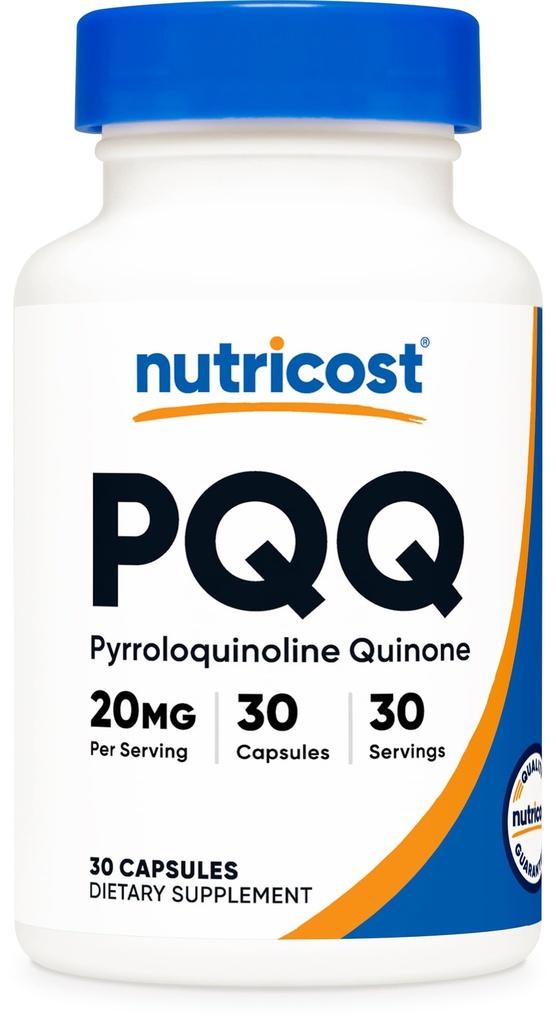 חומרים מזינים PQQQ (Pyrroloquinolineone) 20 מ"ג, 30 קפסולות - קפסולות צמחוניות, non-GMO, Gluten Freeten