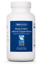 Allergy Research Group Multi-Vi-Min Without Copper & Iron - Multivitamin for Men & Women, מינרלים מורכבים, חומרים מזינים פעילים, עם Iodine - 150 Count