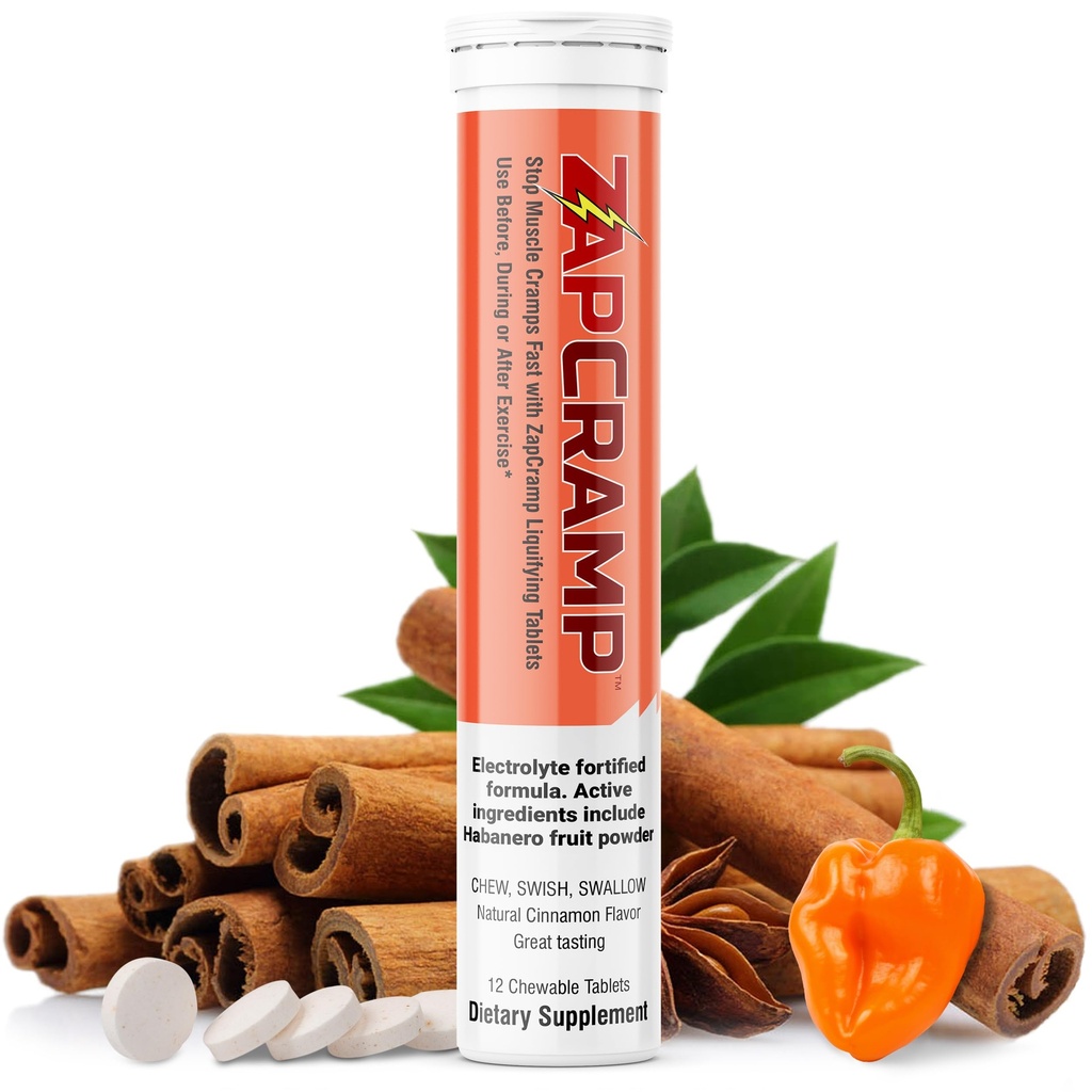 להפסיק קרמפים שרירים מהר עם Capsaicin מן אבקת פירות Habanero Liquifying טבליות Chewable עם אלקטרוליטים עבור הגוף ו Cramps הקלה - 12 טבליות