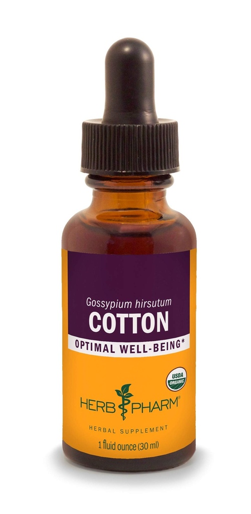 Herb Pharm מוסמך אורגני כותנה שורש לחלץ, 1 Fl Oz