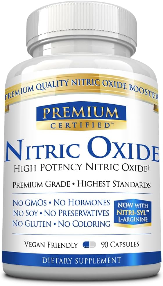 Nitric Oxide Premium - 1680 מ"ג ל-arginine Band, AAKG, AKIC, Mono & Malate - טבעוני ידידותי - 90 קפסולות - 1 חודש אספקה