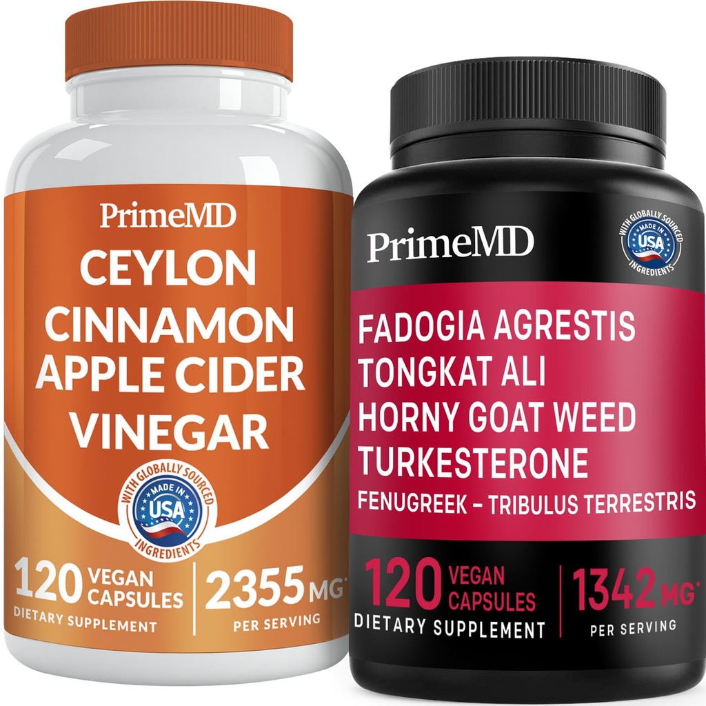 Ceylon Cinnamon (1pk) ו Fadogia טונגקאט עלי (1pk) תוסף Bundle - ויטמין פוטנט ללב, אנרגיה, שרירים, טסטוסטרון, ו- Immune Support - Non-GMO, טבעוני, Gluten-FreeFree