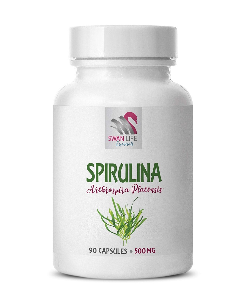 spirulina ו chlorella כמוסות - bits אנרגיה spirulina chlorella טבליות - SPIRUILINA 500MG - טבליות ספירולינה - spirulina אבקת chlorella אורגני - תוספי Spirulina Herbals - 1 בקבוק בקבוק אחד