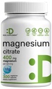 Magnesium Citrate 400 מ"ג פרי, 300 קפסולות Veggie - Chelated, Easily Absorbed, Purified Trace מינרלים - שריר, לב, ותמיכה מזיקה - Non-GMO