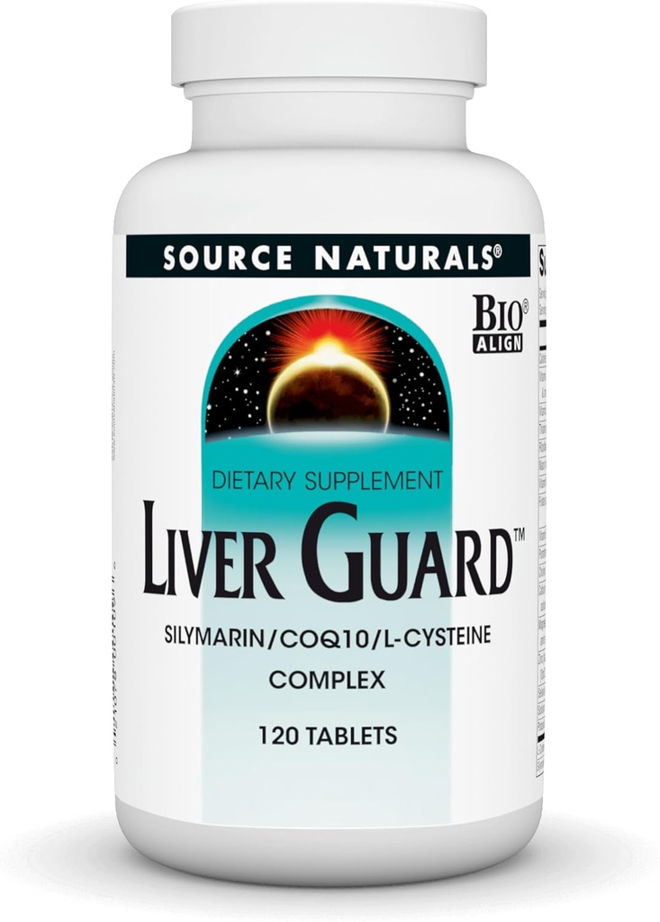 מקור: Naturals Liver Guard, with Silymarin, CoQ10, L-Cysteine Complex, for Healthy Liver Function
