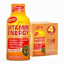 ויטמין אנרגיה Immune+ תוספת אנרגיה נורה - כתום Burst - 100% DV B-Vitamins & 260 מ"ג קפאין - Zero Calories, Sugar-Free, טבעוני - Immunity & Energy Support - 1.93 floz, 4Pack קלוריות