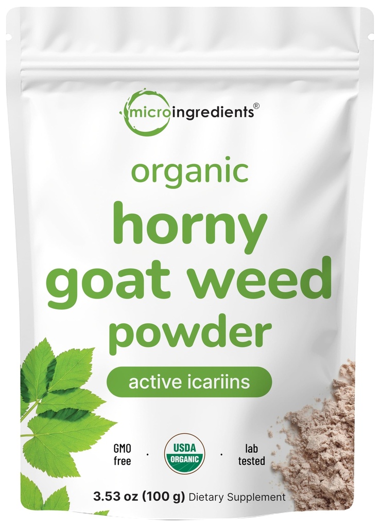 כוח מקסימלי אורגני טהור גואה Weed עם Active Icariins עבור גברים ונשים, 100 גרמים, אבקת אפימיום אורגני לאנרגיה ומערכת החיסון Booster, Filler חינם וידידותי