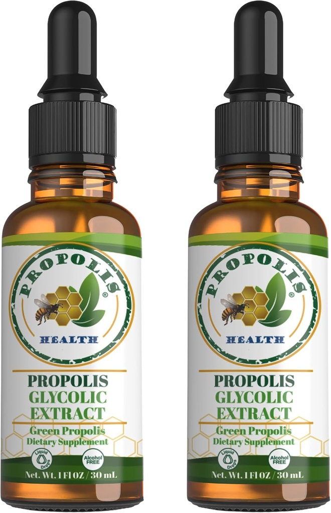 Green Propolis לחלץ נוזל - ברזילאי Bee Propolis - אלכוהול חינם Immune תמיכה תוספת - 60 יום אספקה - Natural Immunity Shots