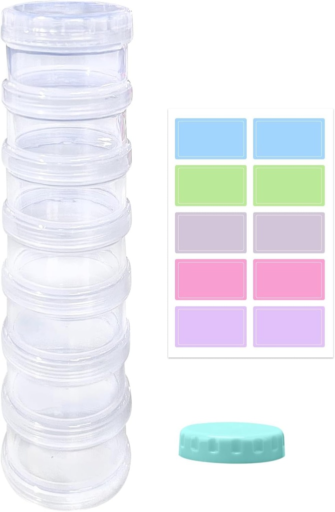 7 יום גלולות מארגנת Case Stackable Weekly תוספי ויטמינים גלולות Holder Dispenser גדול Clear Transud עם תוספת Lid