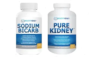 Pure Kidney & Sodium Bicarb 2Pack Bundle עבור תמיכה בחלבון ותמיכה רמות Acid נורמלי