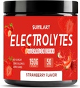 אבקת אלקטרוליטים No Sugar No Carbs, Keto Daily Electrolyte Drink Mix Mix, Potassium & Salt hydrotion אבקת אלקטרוליט Zero Calorie Sugar Free Electrolyte אבקת, Strawberry 50 משרתים