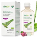 AloeCure USDA אורגני Aloeורה Juice Grape Flavor, המיוצר בתוך 12 שעות של קציר - טהור Aloe Vera Digestive & Immune Health תוסף, מסייע לשמור על איזון של חומציות Stomach, 16.7 בקבוק בקבוק