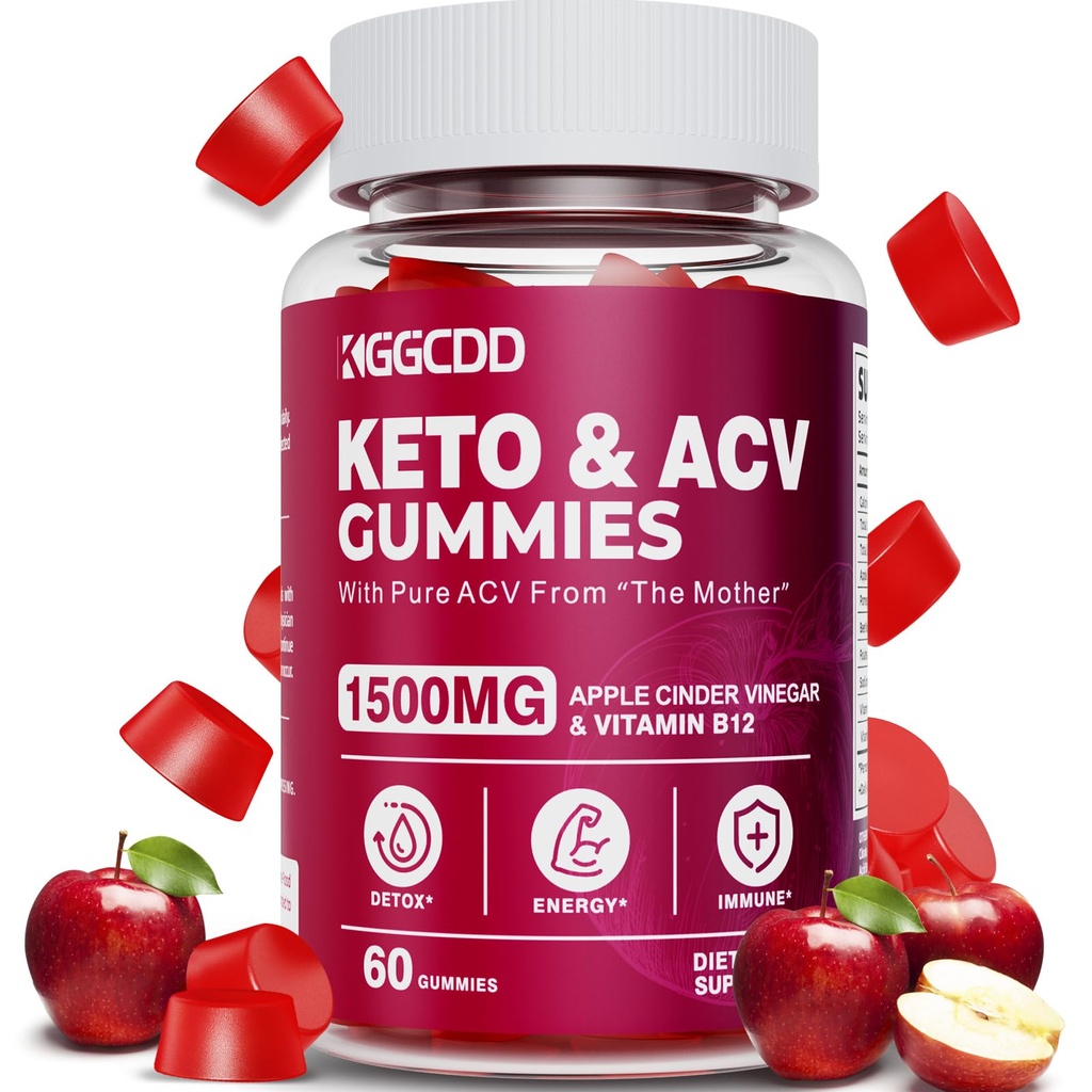 Keto ACV Gummies Advanced Weight Loss, Keto Gummy תוספת לנשים וגברים, עם 1500MG Apple Cider Vinegar & ויטמין B12, טבעוני ו- non-GMO, Detox & ניקויse, Low-Carb, 60 הרוזן אפל Cider Vinegar & ויטמין B12, טבעוני ו- non-GMO, Detox & ניקוי, Low-Carb, 60 Count Count