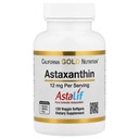 California Gold Nutrition Astaxanthin, Antioxidant Carotenoid, AstaLif Pure איסלנדי פעיל ביולוגית 99% Isomer, 12 מ"ג, 120 Veggie Softgels
