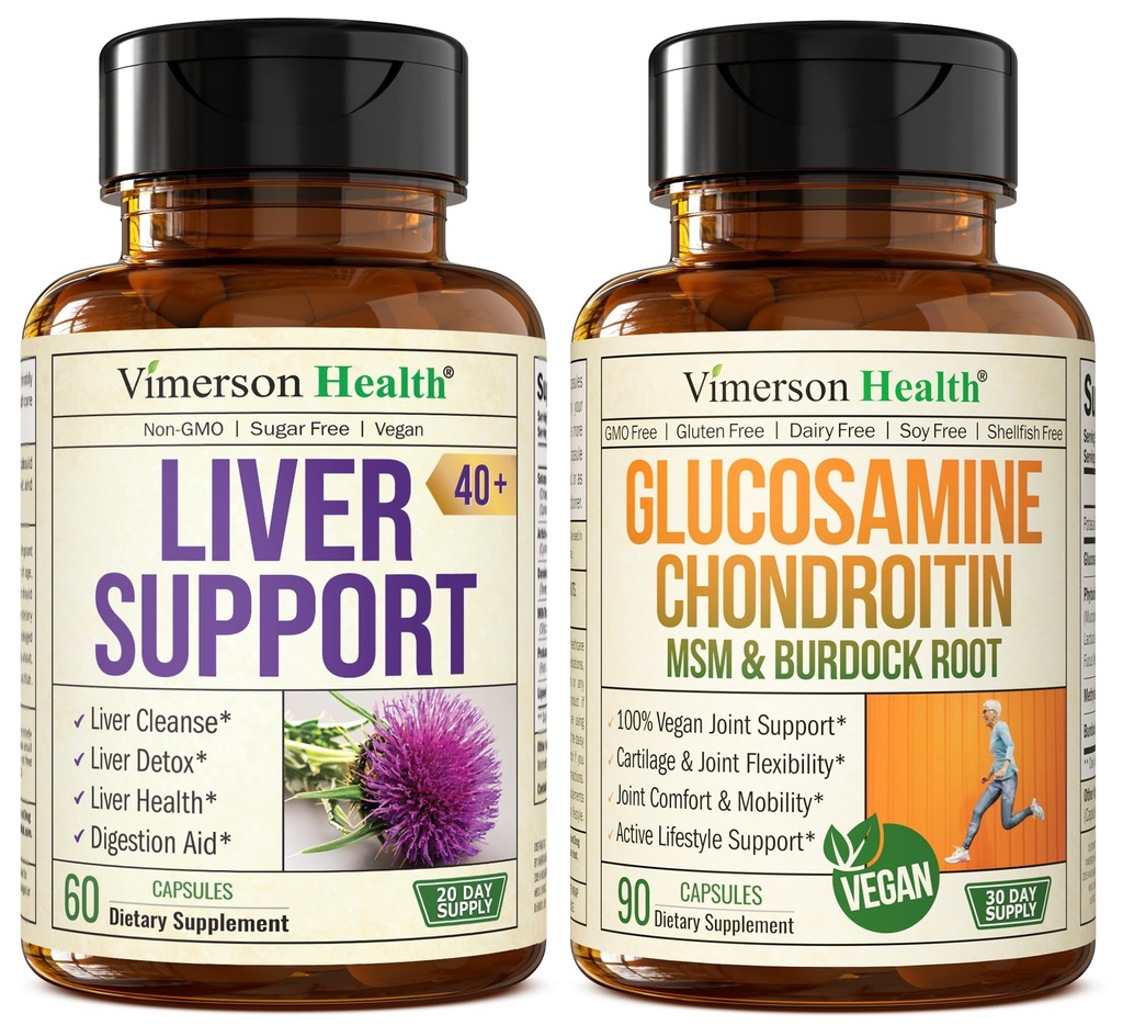 Liverנקה Detox & תיקון חלב תוספת & טבעוני Glucosamine Chondroitin MSM תמיכה משותפת תוספת
