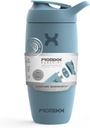 Promixx Pursuit Shaker Bottle Insulated Stainless Steel Water Bottle ו-Dark Cup, 18oz, Ocean Calm Blue