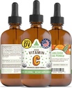 RawGuru ויטמין C Tincture - ויטמין C נוזלי עם Trace מינרלים - nano-Processed Antioxidant & Immune תמיכה תוסף Tincture - 30 לשרתים של טיפות טבעוניות ל-120 מ"ל, Pack של 1 1