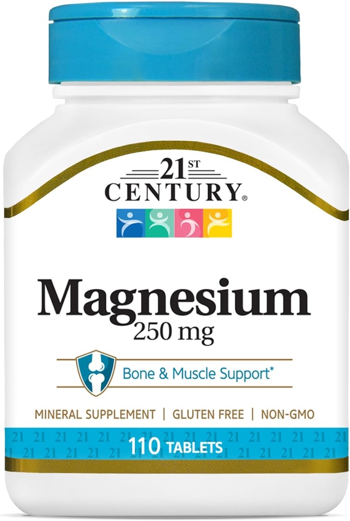21 המאה Magnesium 250 מ"ג טבליות, 110 Count