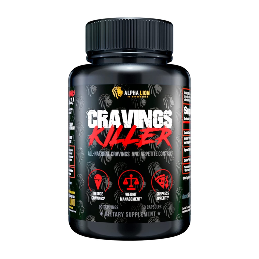 Alpha Lion Cravings Killer תוסף עם Saffron Extract & Garcinia Cambogia לחלץ Metabolism & Diet Support, Helps Control Hunger & More (50 קפסולות)
