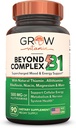 גדל ויטמין Beyond B1 Complex - Allithiamine Natural ויטמין B1 עם Essential B-Vitamins, Thiamin, Niacin, Biotin, Magnesium & More - תומך אנרגיה, Mood & Nervous System - 90 קפסולות