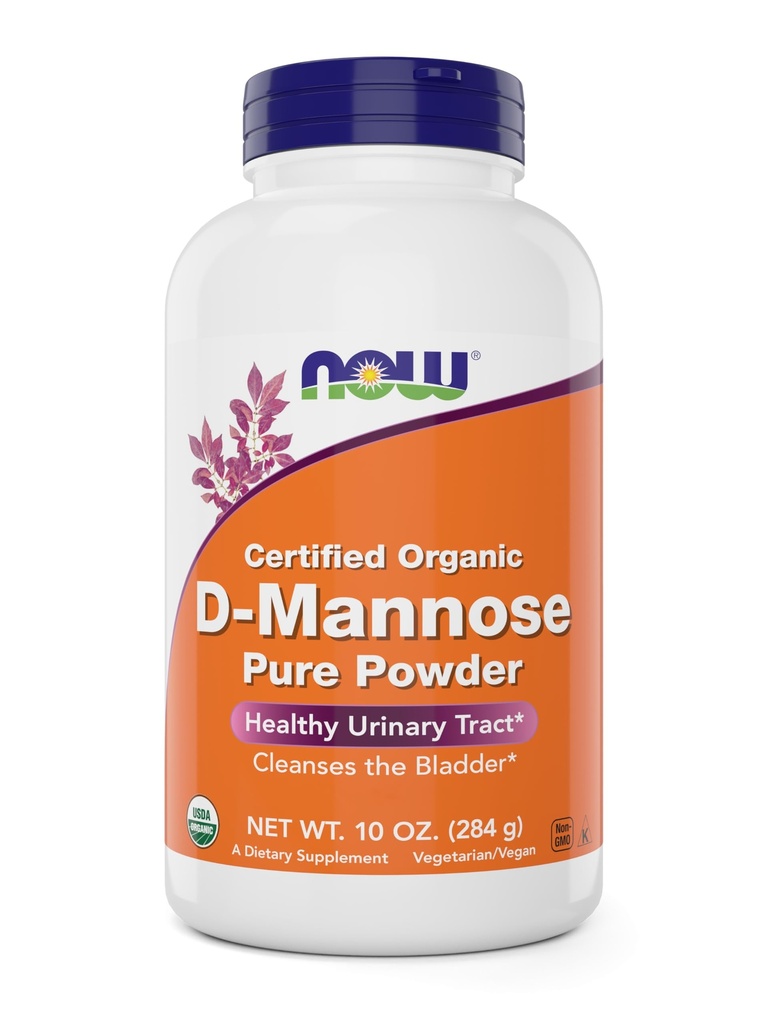 Now Foods Pure, אורגני D-Mannose 10 oz אבקת - Bladder ניקוי ו תוסף בריאות וטרינרית - Non-GMO - טבעוני ידידותי - 2000mg / 2 גרמות לשרת